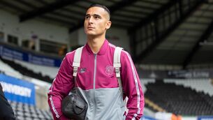 <p>STANDING TALL: Cardiff's Anwar El Ghazi at the Swansea.com Stadium. Pic: Athena Pictures/Getty Images</p>