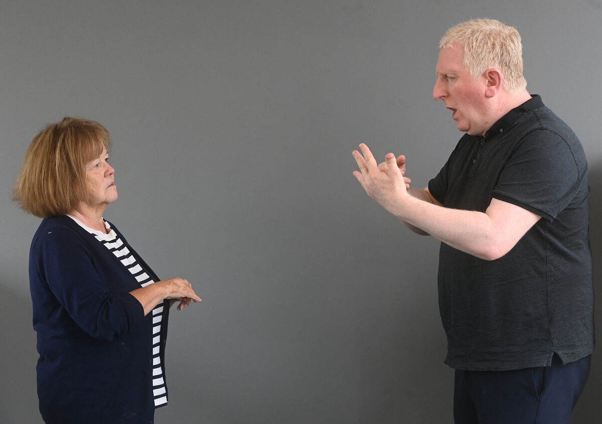 Breda Brosnan (left) Graham O'Shea of Cork Deaf Club. Picture: Larry Cummins