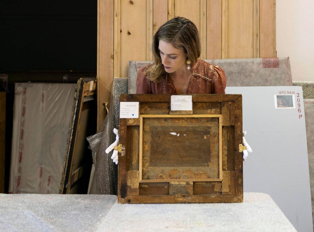 Jean O'Donovan at work at Crawford Art Gallery. Picture: Clare Keogh