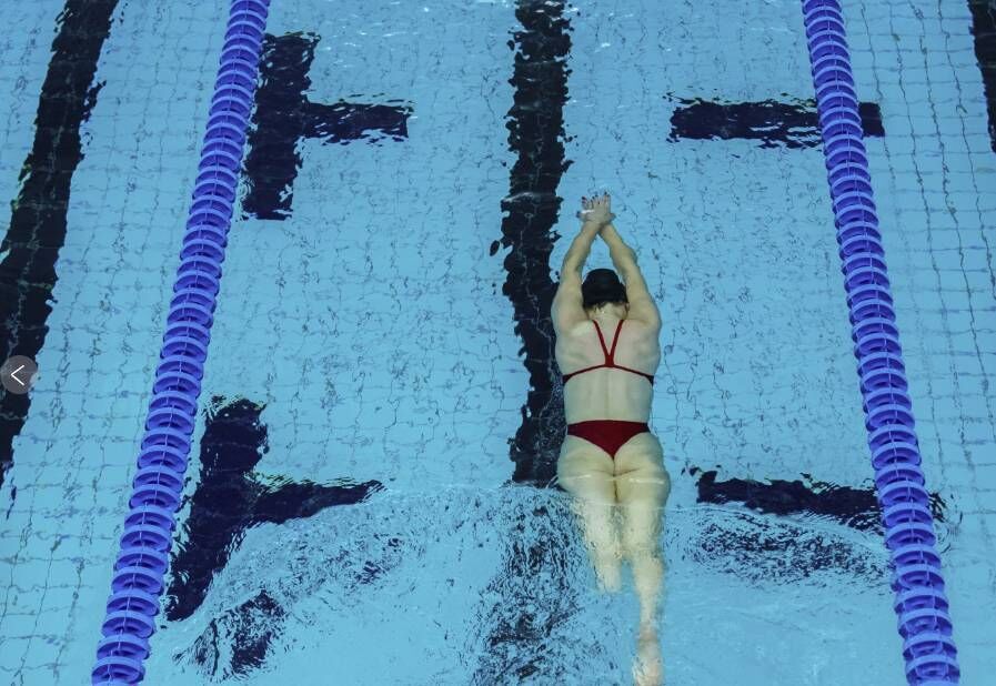 Ali Truwit in training for Paris.