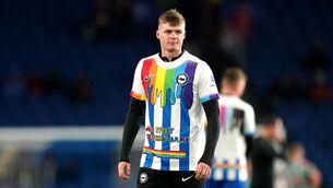 <p>BACK IN THE SQUAD: Brighton and Hove Albion's Evan Ferguson warming up. Pic: Adam Davy/PA Wire.</p>