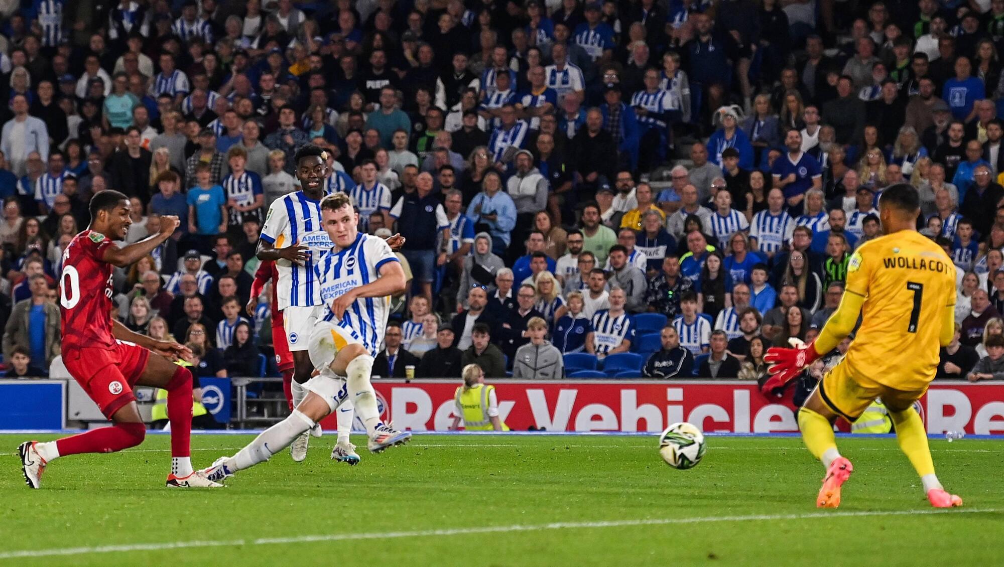 Mark O'Mahony scores first goal for Brighton in Carabao Cup cruise against Crawley