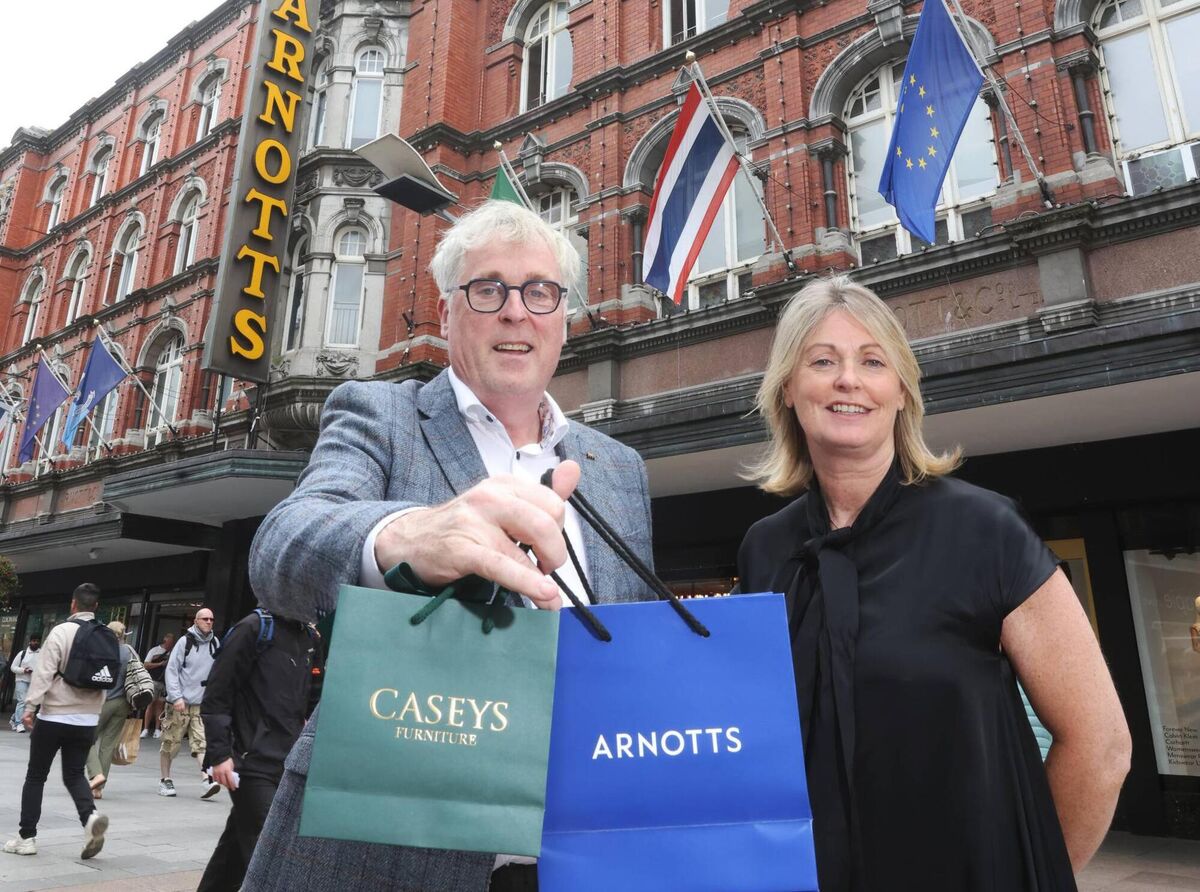 Peter Casey, Caseys Furniture, and Audrey Owens, Brown Thomas Arnotts. Peter Casey, Caseys Furniture, and Audrey Owens, Brown Thomas Arnotts.