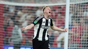<p>ICE COOL: Newcastle United's Sean Longstaff slotted his penalty home calmly to break Nottingham Forest hearts</p>