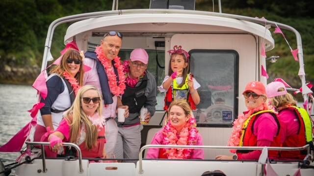 Field and Hegarty teams docked under Sherkin enjoying the sunshine Field and Hegarty teams docked under Sherkin enjoying the sunshine