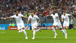 <p>ALL WHITE: Kieran Trippier has announced his retirement from international football. Pic: Tim Goode/PA</p>