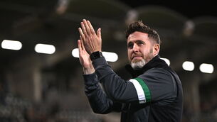 <p>Shamrock Rovers manager Stephen Bradley after the UEFA Europa League play-off second leg match between Shamrock Rovers and PAOK at Tallaght Stadium in Dublin. Photo by Seb Daly/Sportsfile</p>