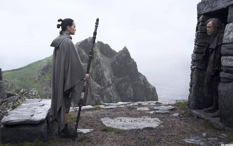 Daisy Ridley as Rey in a scene from the movie, Star Wars: The Last Jedi, filmed on Skellig Michael. Picture: Jonathan Olley / Lucasfilm Ltd