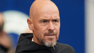 <p>Manchester United manager Erik ten Hag during the Premier League match at the American Express Stadium. Pic: Gareth Fuller/PA Wire.</p>