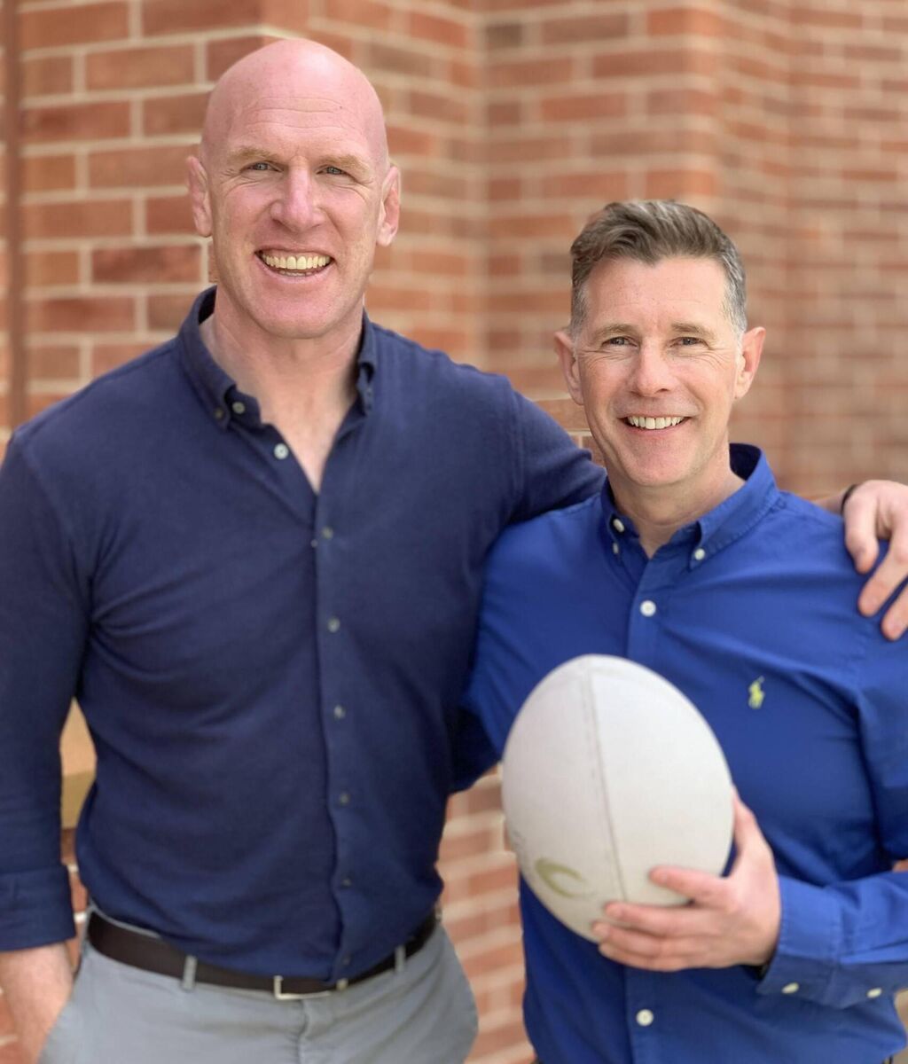 Paul O'Connell and Dermot Bannon. Paul O'Connell and Dermot Bannon.