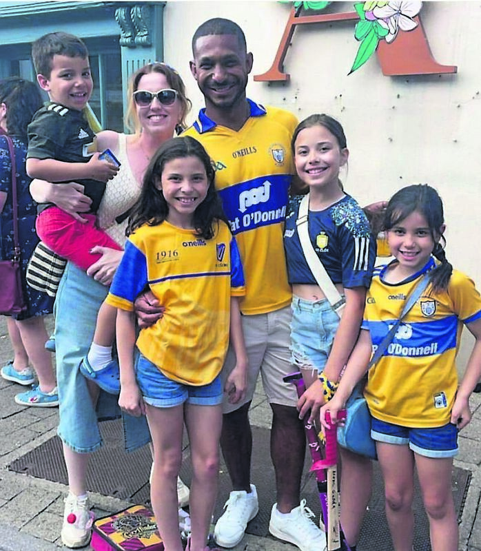 Back: Parents Lorna and Jean Ganda with Alanna and Alexa. Front: Jayden, Lorna, and Amy.  