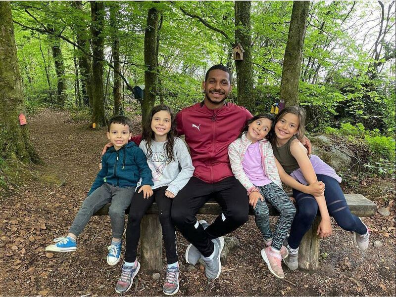 Jean Ganda with the four children he and Lorna have — Alanna, 12, Amy 10, Alexa, 8, and 5-year-old Jayden.  