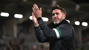 <p>hamrock Rovers manager Stephen Bradley after the UEFA Europa League play-off second leg match against PAOK. Photo by Seb Daly/Sportsfile</p>