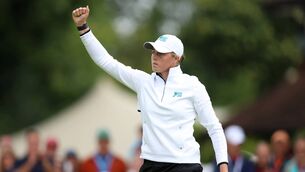 <p>Hannah Darling of Great Britain &amp; Ireland reacts during the Saturday Foursomes on Match Day Two of the Curtis Cup at Sunningdale Golf Club on August 31, 2024 in Sunningdale, England. (Photo by Tom Dulat/R&amp;A/R&amp;A via Getty Images)</p>