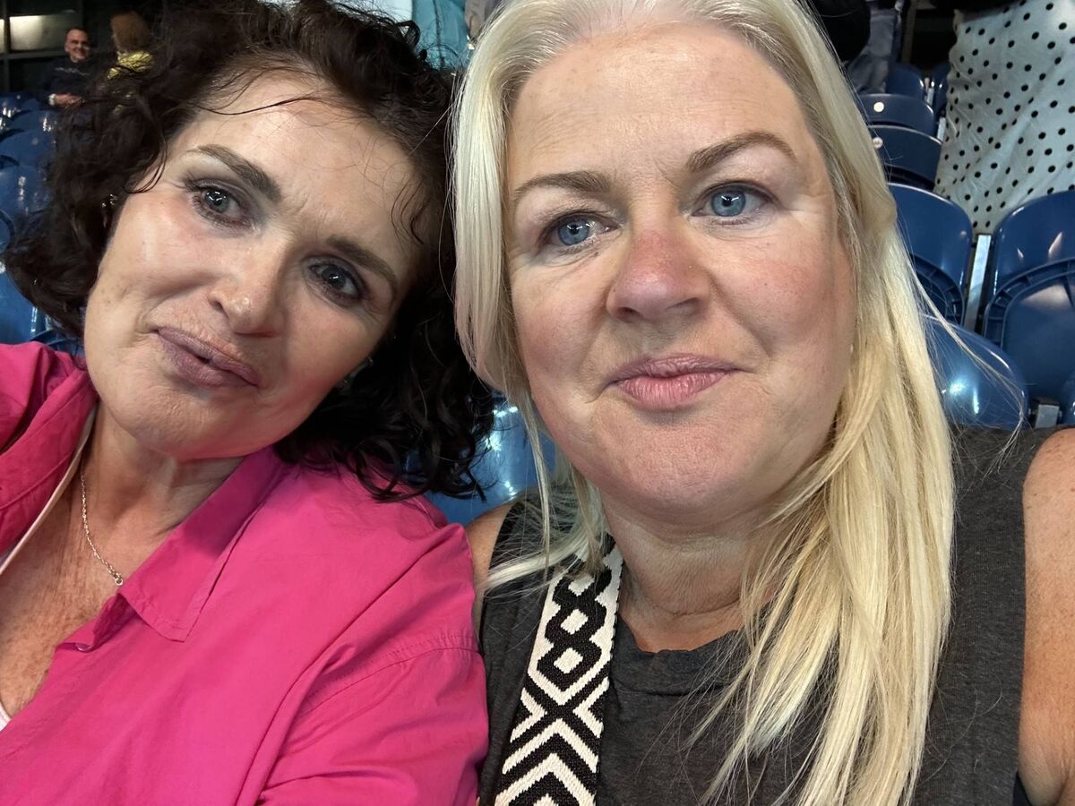 Brenda Courell with her best friend Catherine Tobin at Friday's Coldplay concert in Dublin's Croke Park.