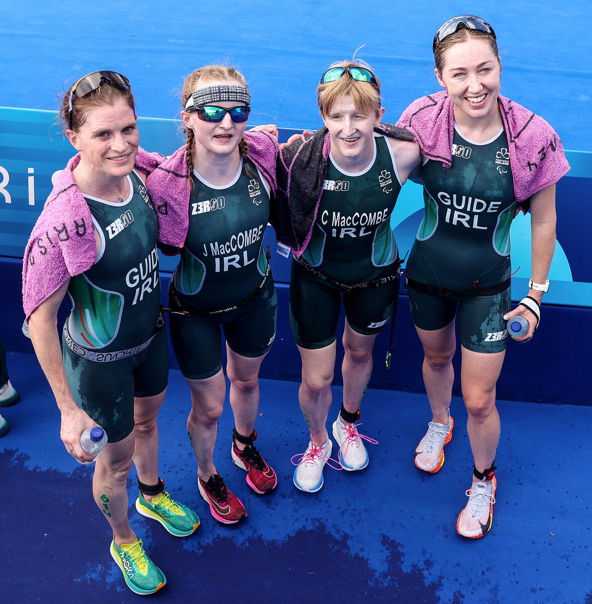 Ireland’s Eimear Nicholls, Judith MacCombe, Chloe MacCombe and Catherine A Sands. Picture: ©INPHO/Tom Maher Ireland’s Eimear Nicholls, Judith MacCombe, Chloe MacCombe and Catherine A Sands. Picture: ©INPHO/Tom Maher