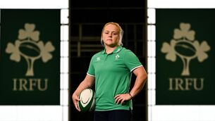 <p>Cliodhna Moloney during an Ireland women's rugby press conference at IRFU High Performance Centre in Dublin. Photo by Shauna Clinton/Sportsfile</p>