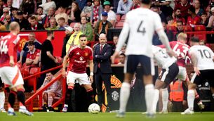 <p>Manchester United manager Erik ten Hag watches on during the Premier League match against Liverpool at Old Trafford. Picture: Nick Potts/PA Wire.</p>
