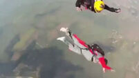 Student skydiver is saved from 'death spin' by instructors