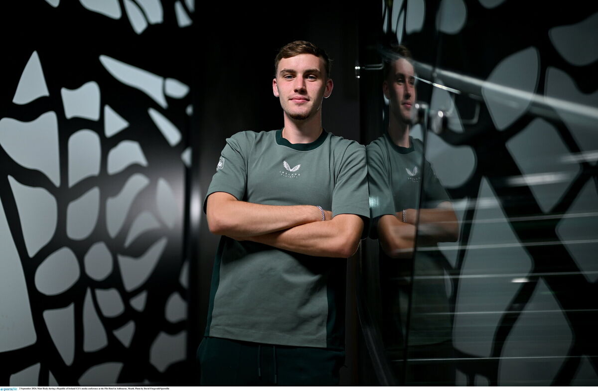Matt Healy during a Republic of Ireland U21's media conference at the Pilo Hotel in Ashbourne, Meath. Photo by David Fitzgerald/Sportsfile