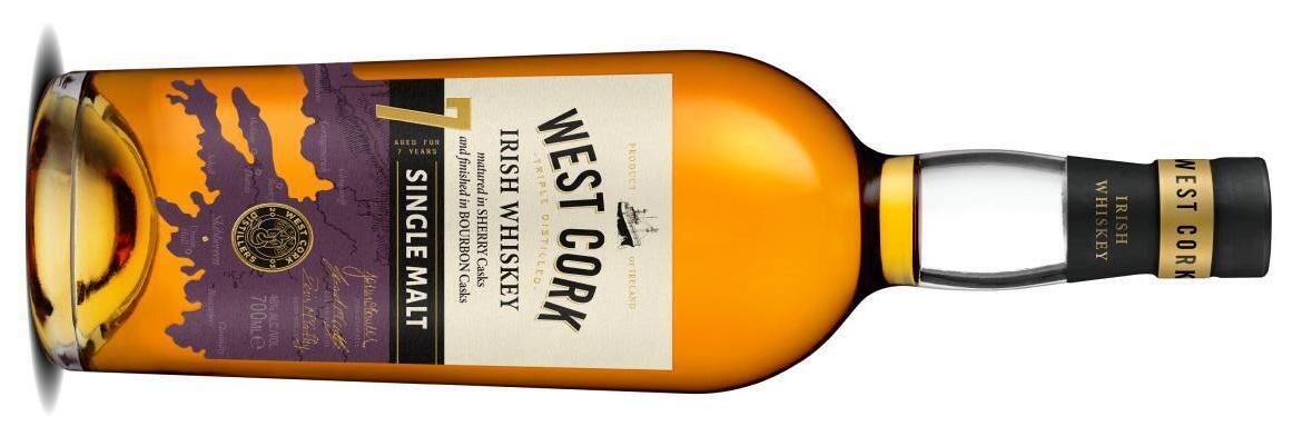 West Cork Distillers 7 Year Old Single Malt, 46% ABV, 70cl. €60