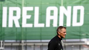 <p>Head coach Heimir Hallgrimsson during a Republic of Ireland training session. Pic: Stephen McCarthy/Sportsfile</p>