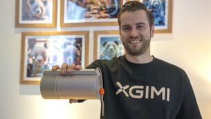 <p>XGIMI unveiled the MoGo 3 Pro at IFA. Picture: Noel Campion.</p>