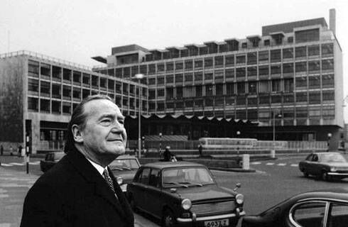 Michael Scott at Busáras which was built between 1945 and 1953.