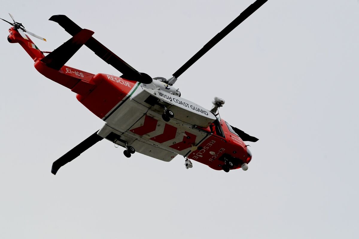 Irish Coast Guard Sikorsky S-92 helicopter lifting off from the new helipad at Cork University Hospital on Tuesday as tests and training continue prior to the full opening of the hospital helipad. Picture: Larry Cummins