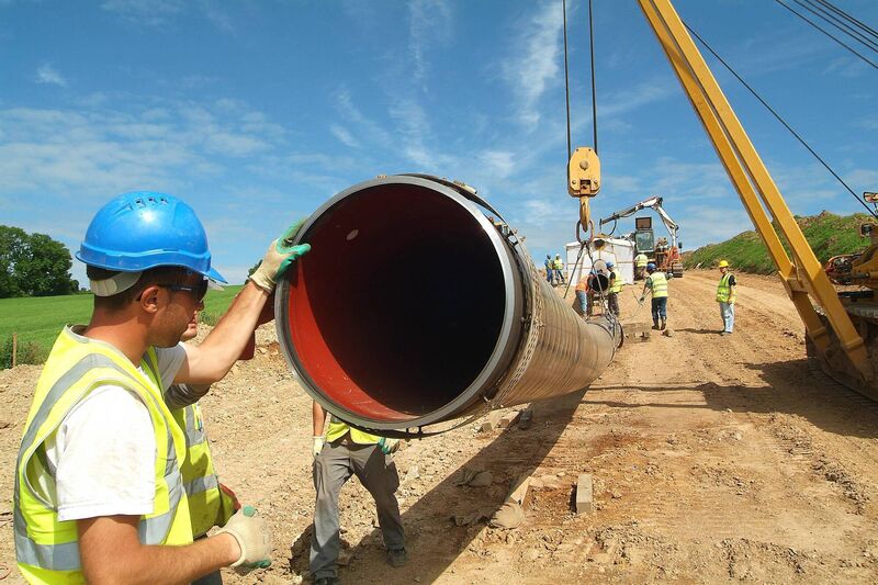 Gas Networks Ireland high pressure gas pipeline under construction. Gas Networks Ireland high pressure gas pipeline under construction.