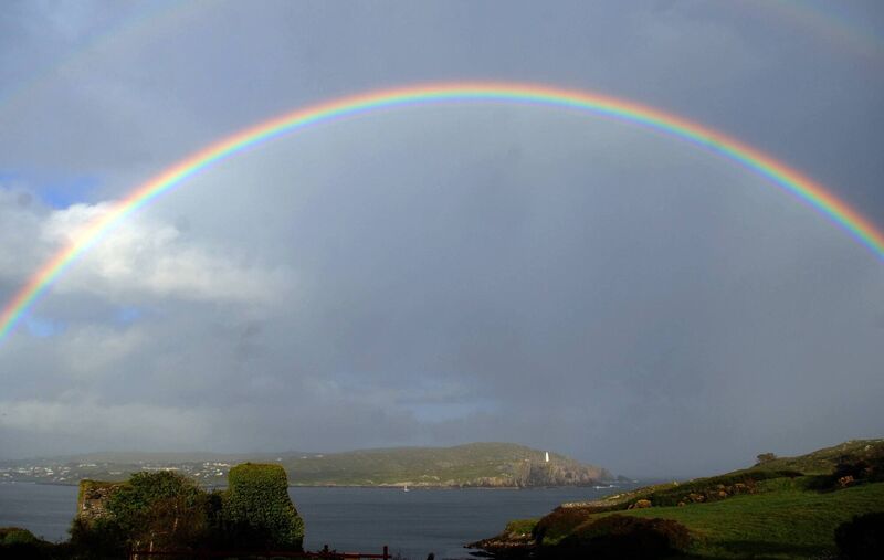 Evening rainbow over Baltimore from Sherkin Island. Picture: Eddie O'Hare Evening rainbow over Baltimore from Sherkin Island. Picture: Eddie O'Hare