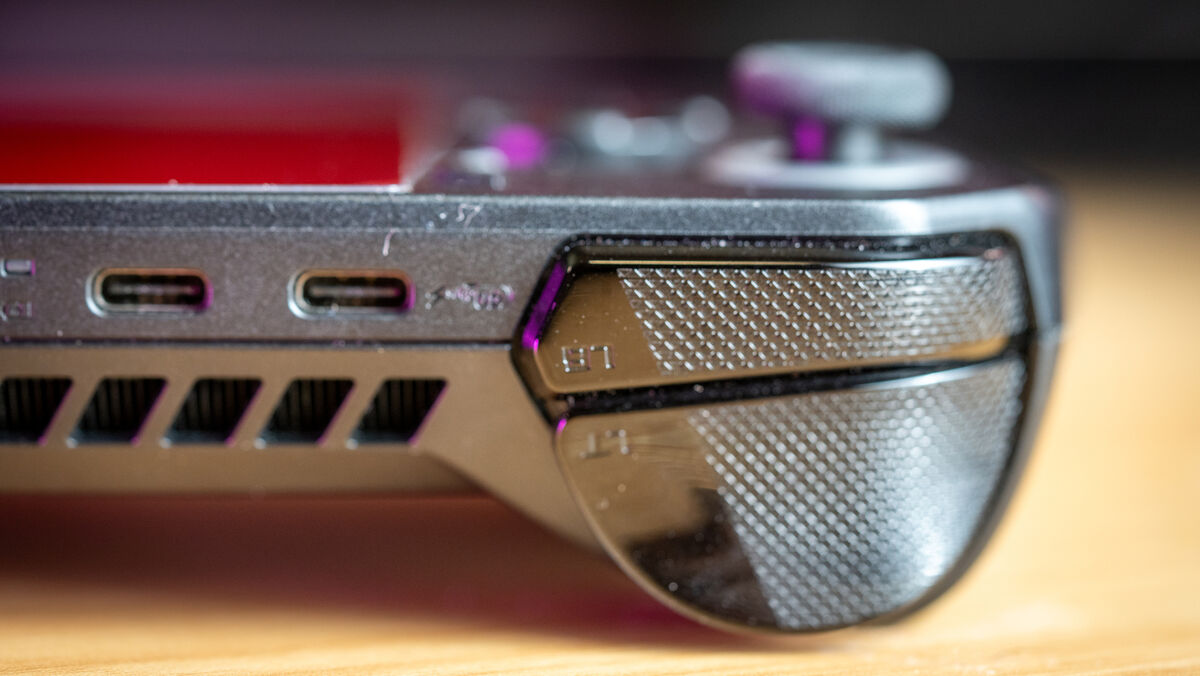 The Ally X supports up to 100W charging. Picture: Noel Campion. The Ally X supports up to 100W charging. Picture: Noel Campion.