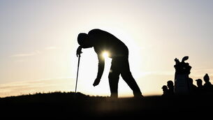 <p>Luke Donald of England on the 10th tee box during day one of the Amgen Irish Open Golf Championship at the Royal County Down. Pic: Brendan Moran/Sportsfile</p>