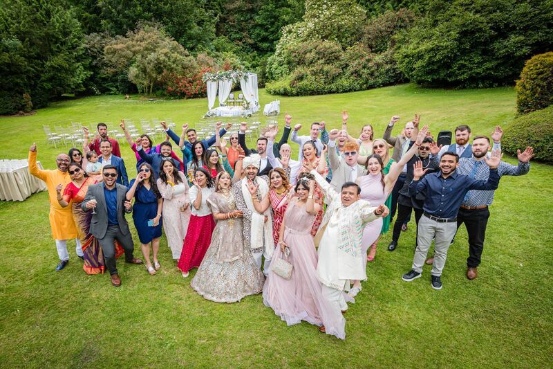 Alice Sharma and Kartik Gupta with their guests. Pictures: Dermotsullivan.com 