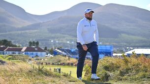 <p>Lowry during day one of the Amgen Irish Open</p>