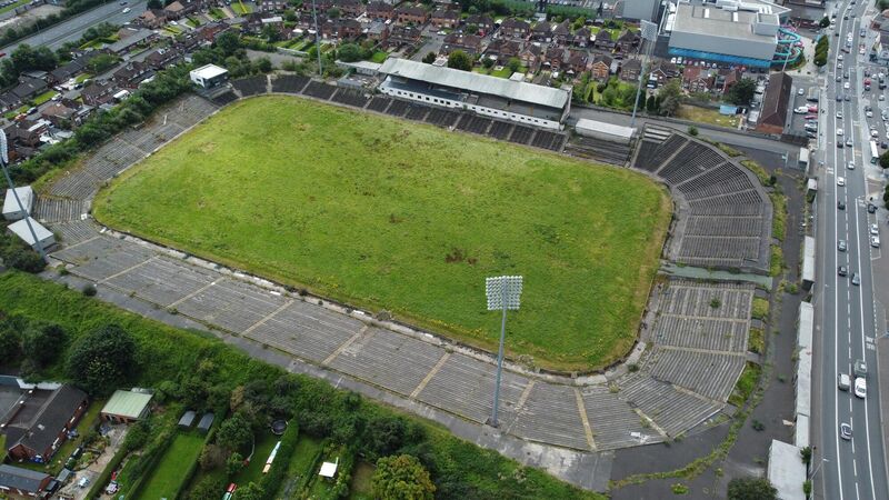 A general view of Casement Park GAA stadium in Belfast, Northern Ireland. Picture date: Monday August 14, 2023.