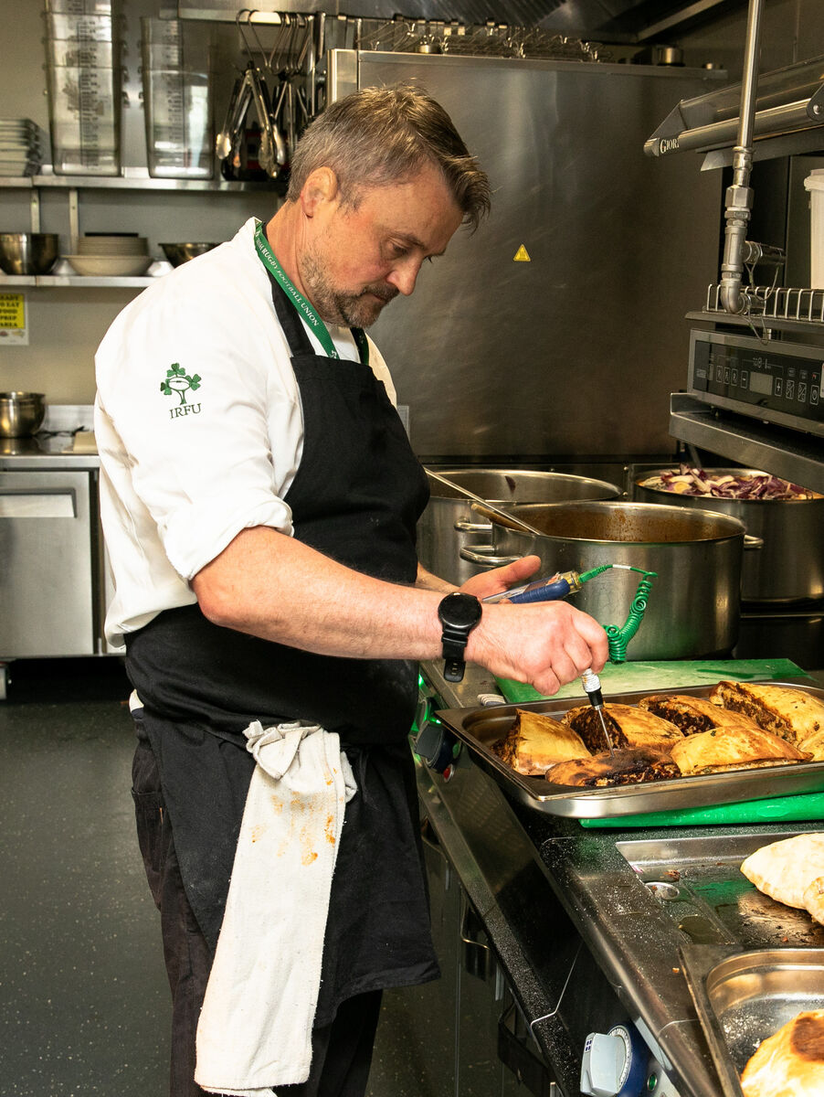 IRFU high performance chef Maurice McGeehan preparing food at the IRFU High Performance Centre at Irish Sports Campus, Snugborough Rd, Blanchardstown, Dublin. Photo: Gareth Chaney