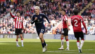 <p>Alejandro Garnacho came on as a late substitute and scored United's third in stoppage time</p>