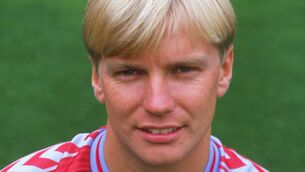 <p>English footballer Gary Shaw of Aston Villa FC, 1987. Picture: Russell Cheyne/Getty Images)</p>