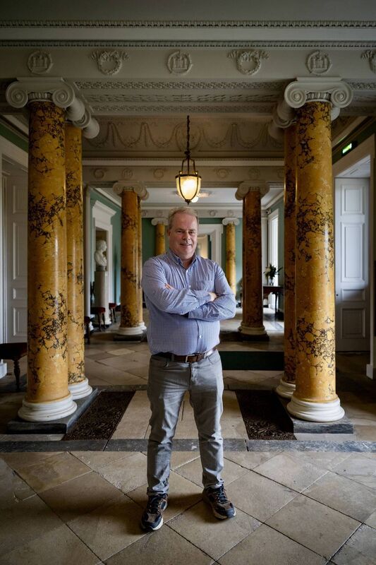 General manager Bryan Murphy n the grand hallway of Fota House.