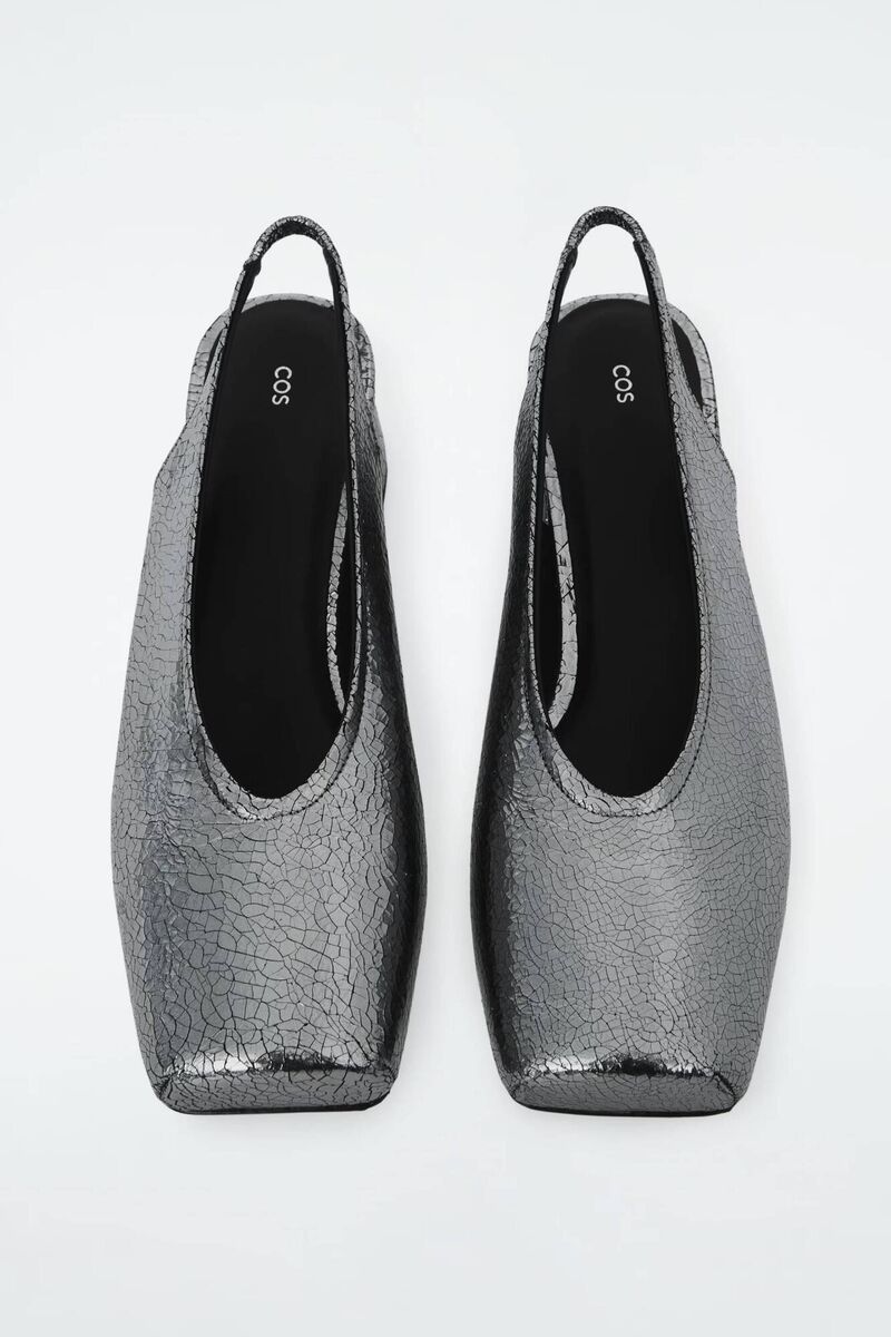 Leather ballet slingbacks, COS, €135 Leather ballet slingbacks, COS, €135
