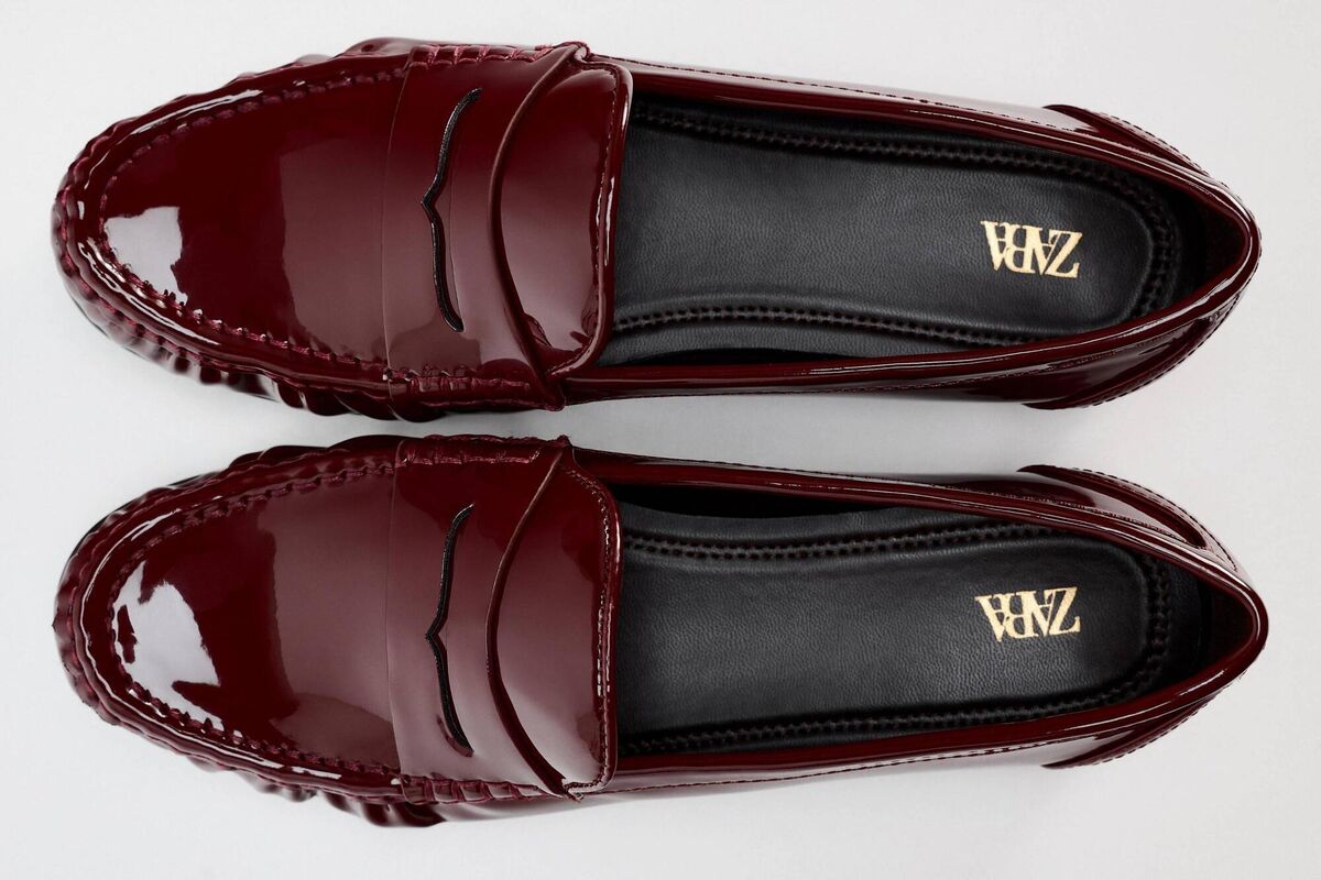 Patent Penny Loafers, €39.95, Zara