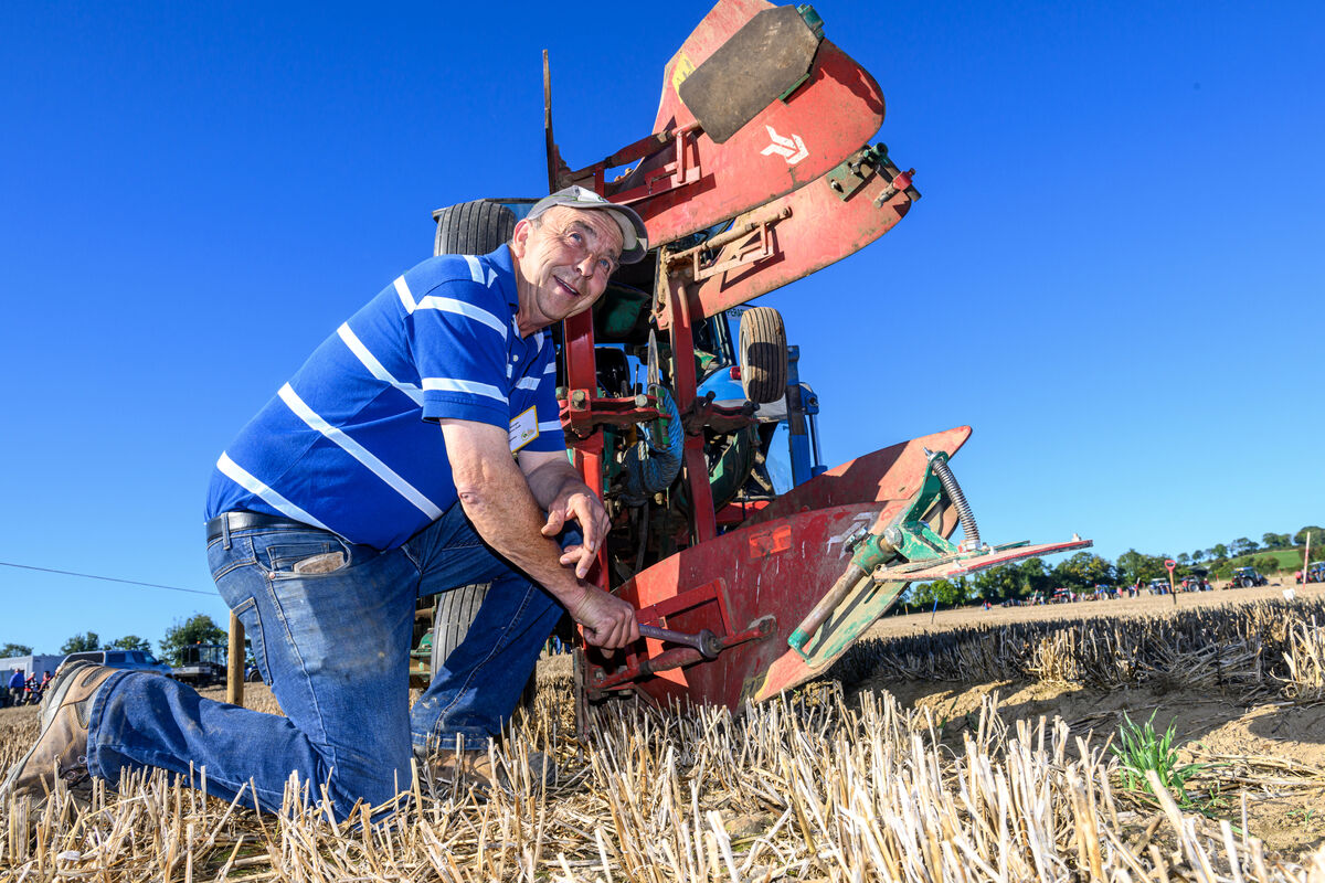 Tom Lonergan, Tubrid, Ballylooby, Cahir, Co Tipp, who is taking part in the intermediate two-furrow reversible class at the National Ploughing Championships. Picture: Dan Linehan