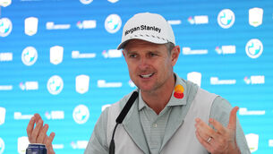 Justin Rose believes Jon Rahm and Tyrrell Hatton have a ‘simple pathway’ to the Ryder Cup (Zac Goodwin/PA)