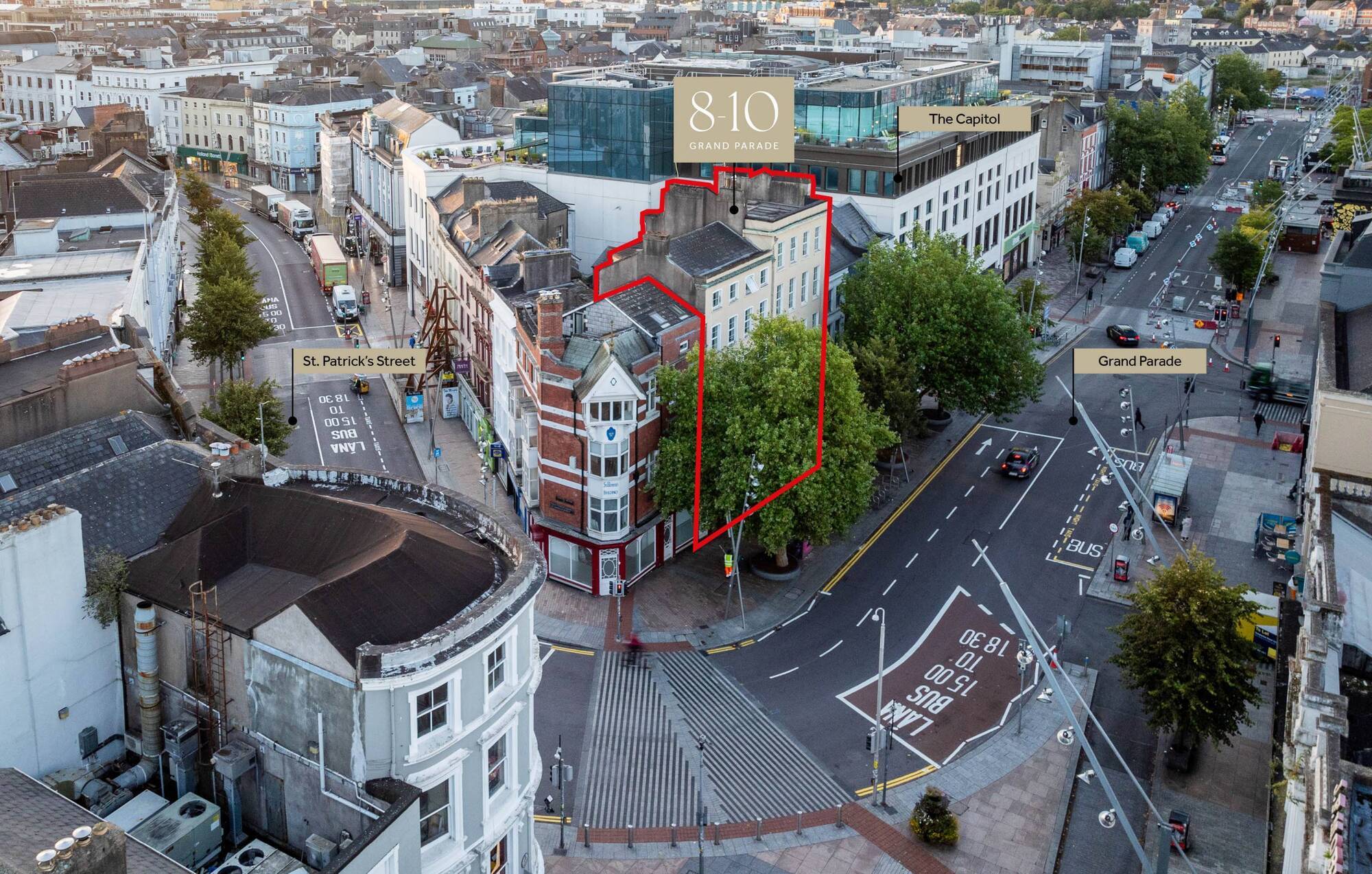 Nos 8-10 Grand Parade are just off St Patrick's Street