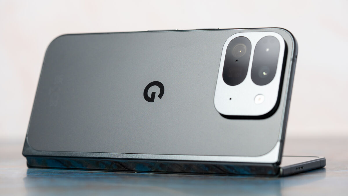 The Pixel 9 Pro Fold sports three cameras on the back, including a 48MP main. Picture: Noel Campion. The Pixel 9 Pro Fold sports three cameras on the back, including a 48MP main. Picture: Noel Campion.