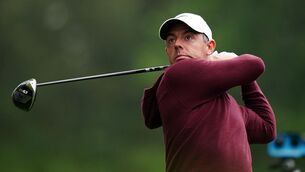 <p>DON'T LOSE YOUR HEAD: Rory McIlroy carded an incident-packed opening 67 in the BMW PGA Championship at Wentworth (Zac Goodwin/PA)</p>