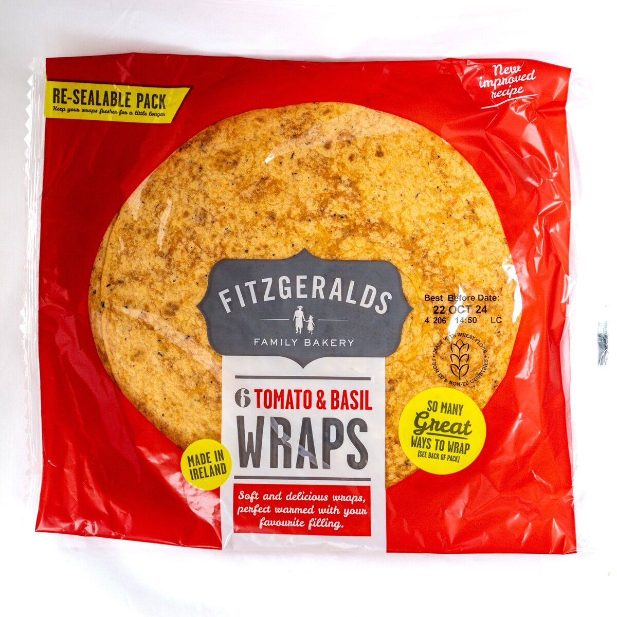 Fitzgerald’s Tomato &amp; Basil Wraps