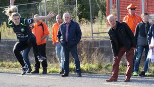<p>Kelly Mallon  in action</p>