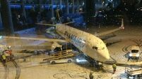 Ryanair ground crew show off art skills with lewd snow picture